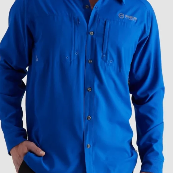 Magellan Outdoors Men's Vibrant Blue Shirt Jacket - Picture 1 of 5